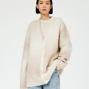 Tibi Ombre Superfine Alpaca Grandpa Cardigan